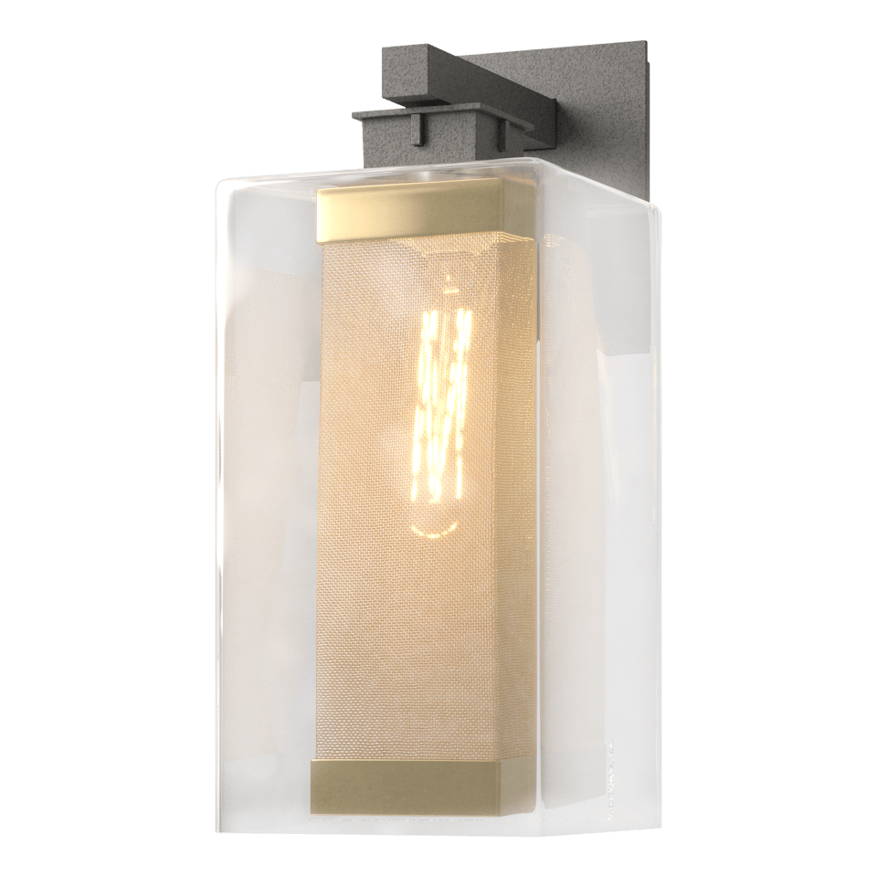 Polaris Outdoor Large Sconce - Natural Iron - Outdoor Gold Accent by Hubbardton Forge