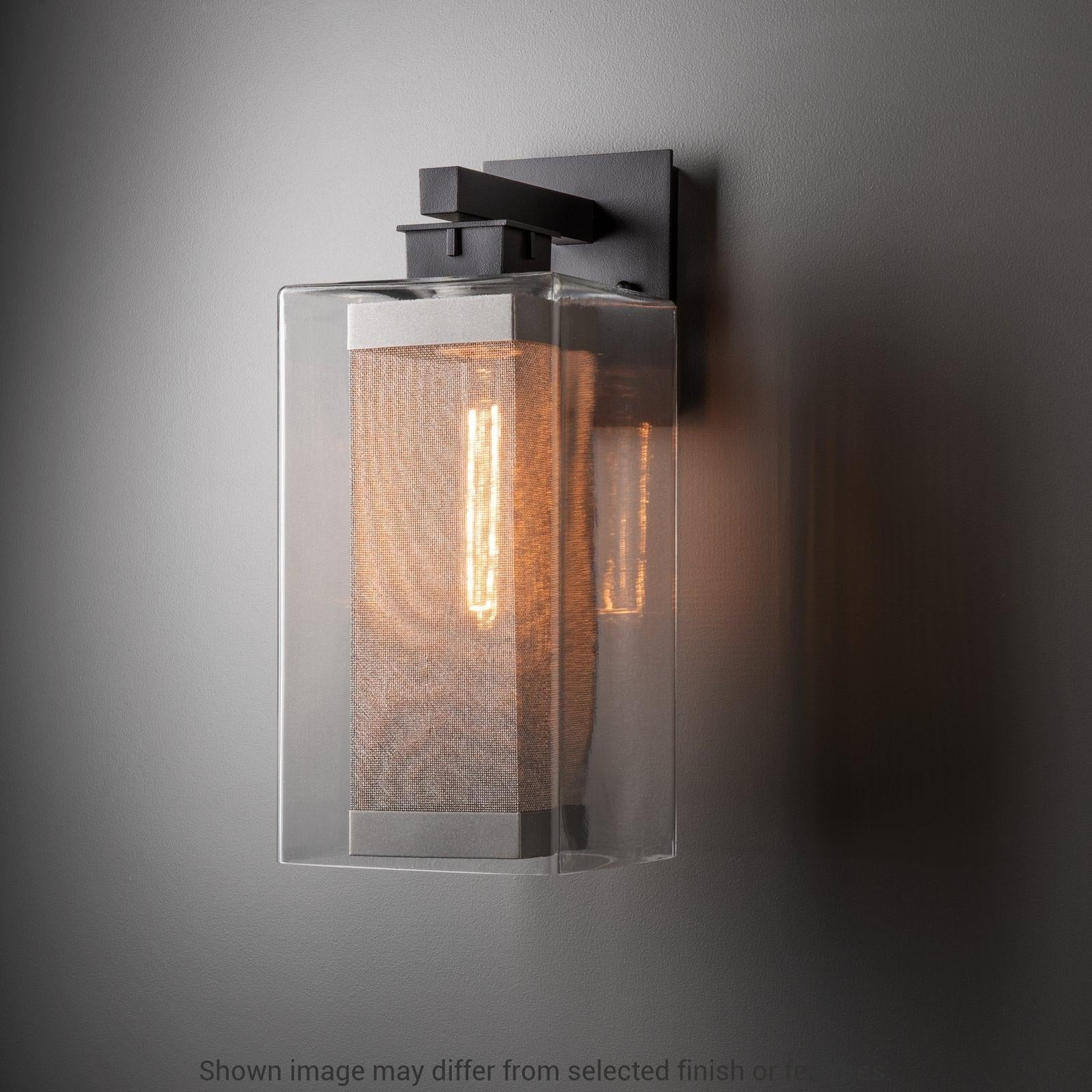 Polaris Outdoor Large Sconce - White - Outdoor Silver Accent by Hubbardton Forge