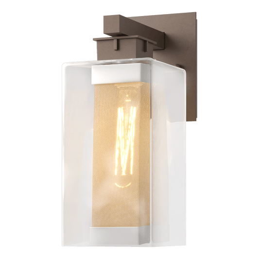 Polaris Outdoor Medium Sconce - Coastal Bronze - Outdoor Silver Accent by Hubbardton Forge