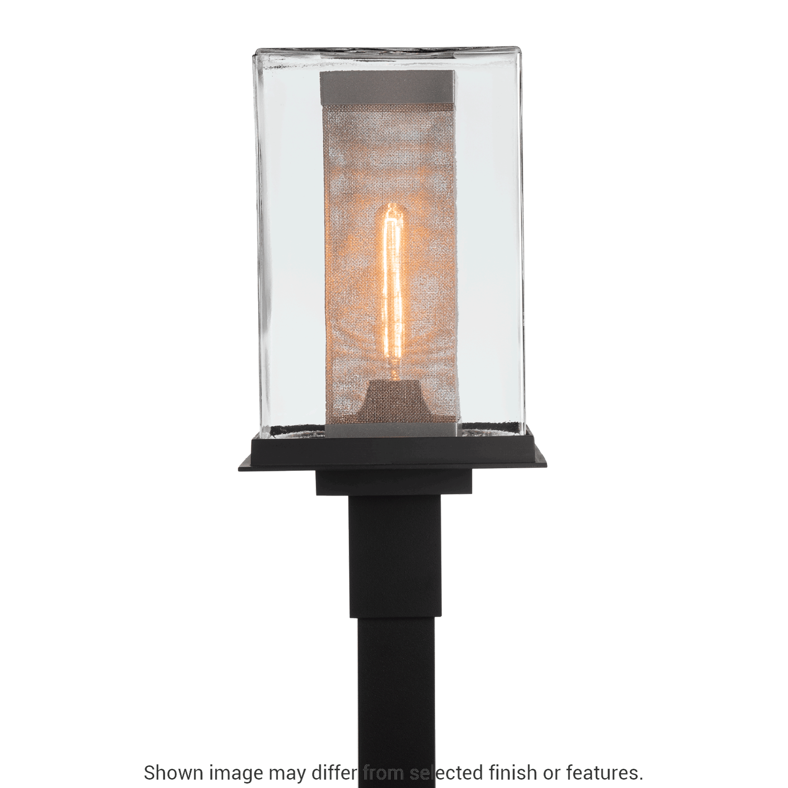 Polaris Outdoor Post Light - White - Outdoor Silver Accent by Hubbardton Forge