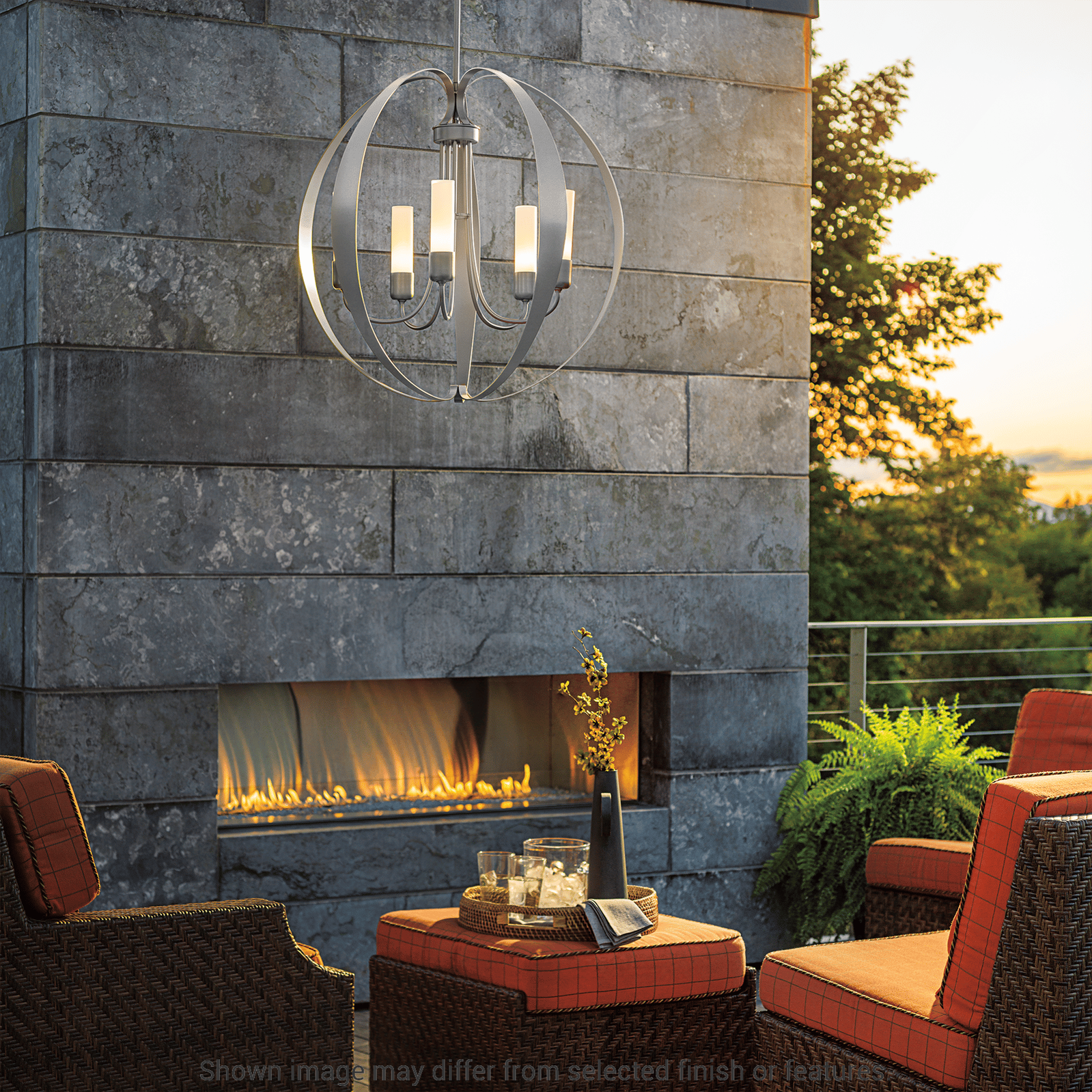 Pomme Outdoor Pendant - White - Opal Glass by Hubbardton Forge
