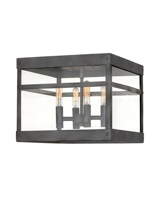 Porter Medium Flush Mount - Aged Zinc by Hinkley Lighting