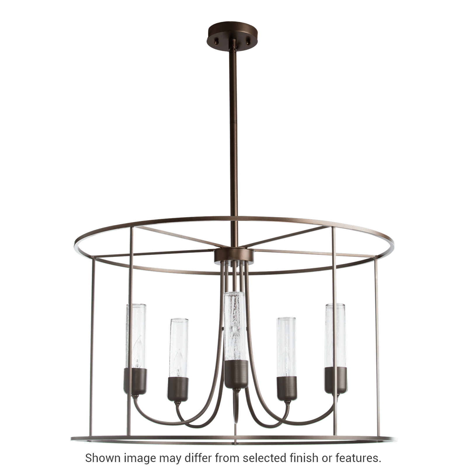 Portico Drum Outdoor Pendant - White - Opal Glass by Hubbardton Forge