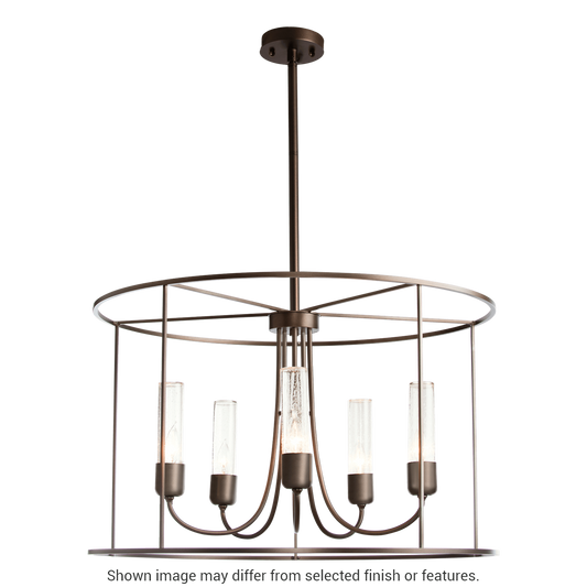 Portico Drum Outdoor Pendant - White - Opal Glass by Hubbardton Forge