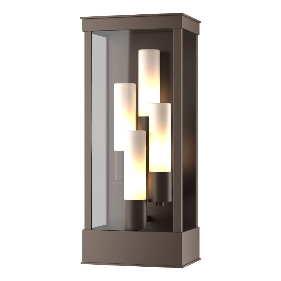 Portico Large Outdoor Sconce - Coastal Bronze - Opal Glass by Hubbardton Forge