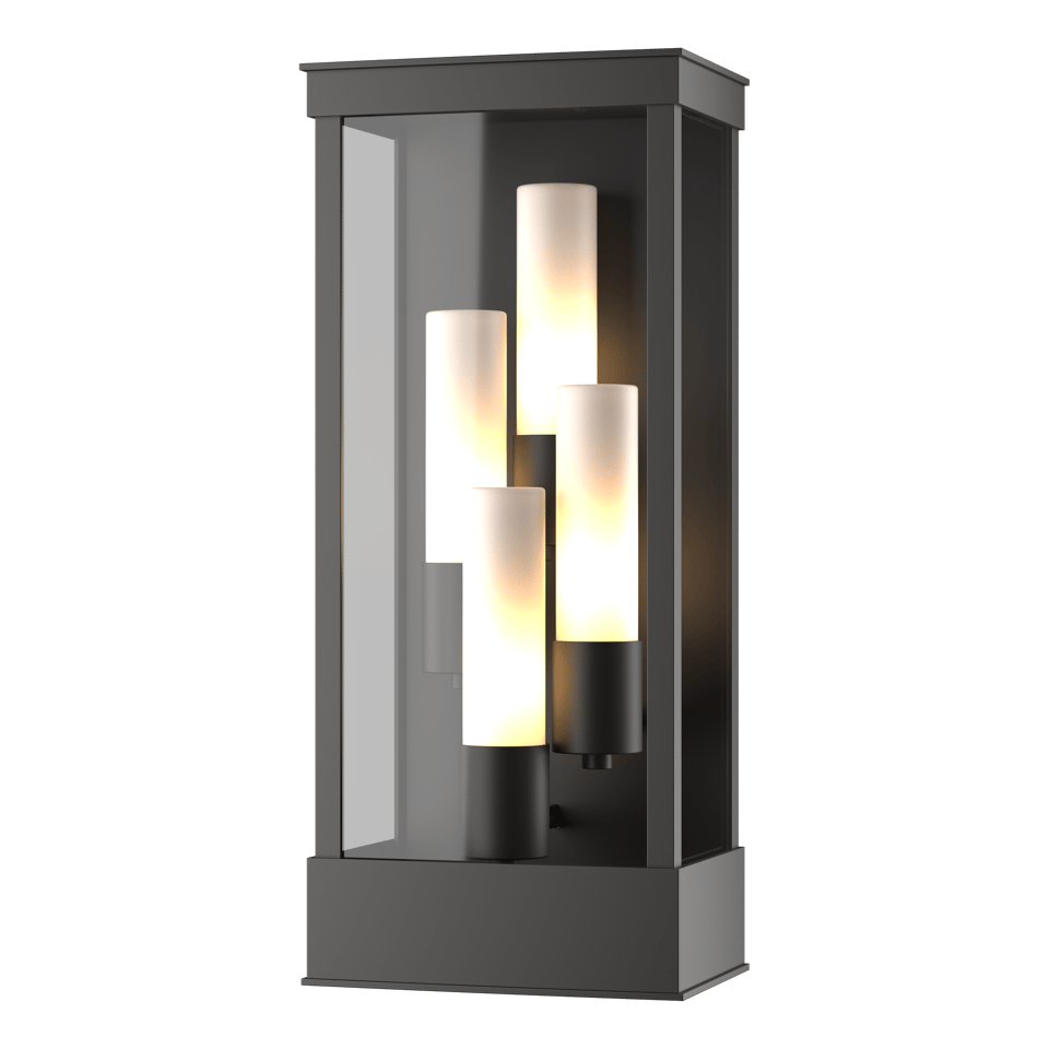 Portico Large Outdoor Sconce - Oil Rubbed Bronze - Opal Glass by Hubbardton Forge