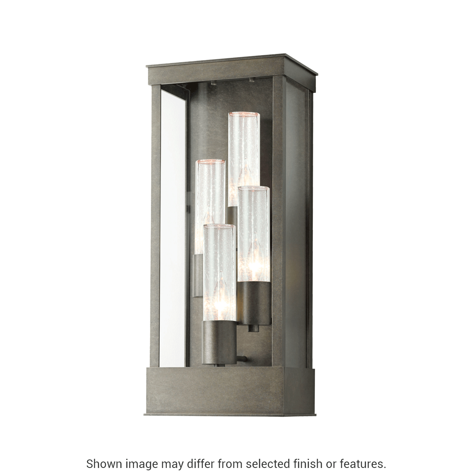 Portico Large Outdoor Sconce - White - Clear Seeded Glass by Hubbardton Forge