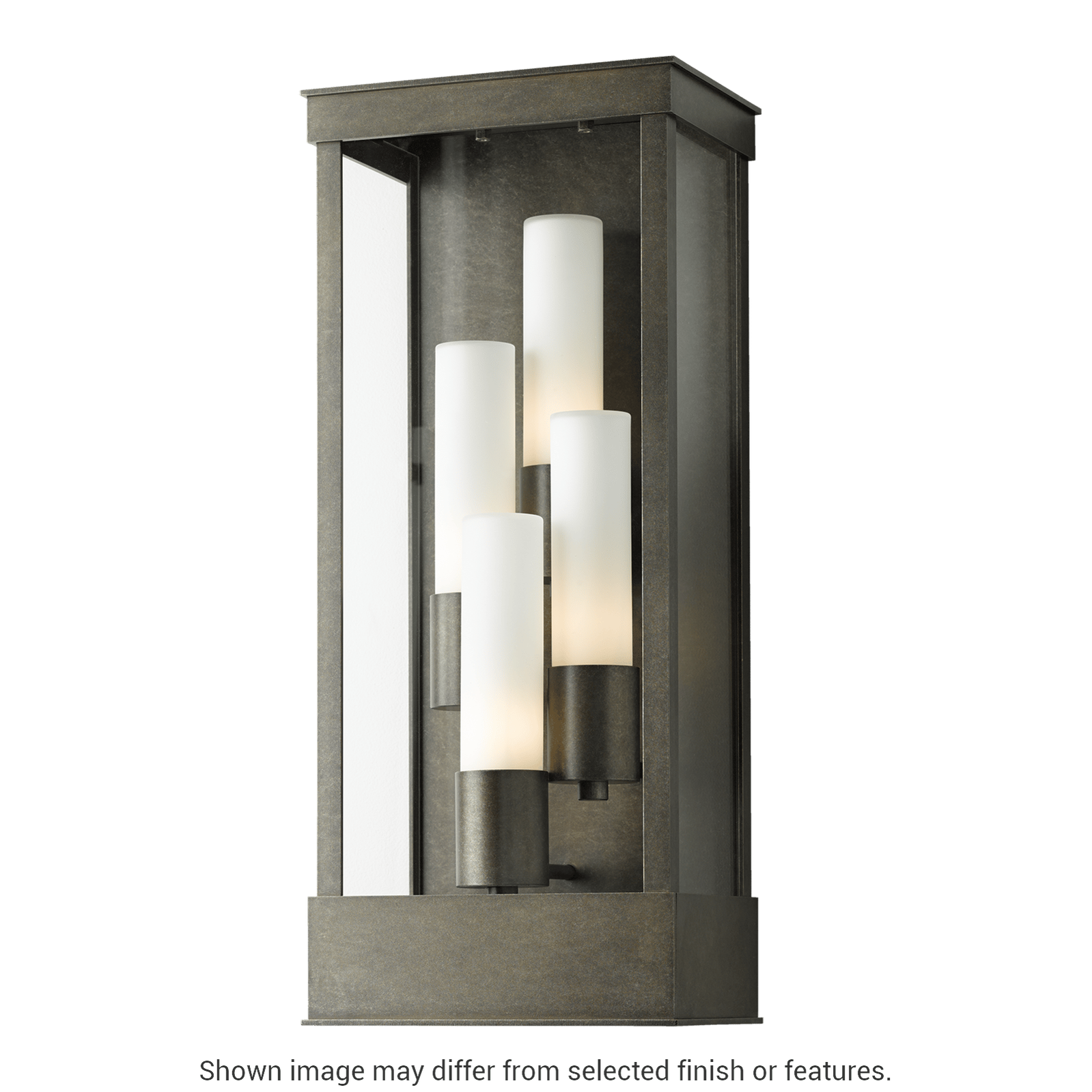 Portico Large Outdoor Sconce - White - Clear Seeded Glass by Hubbardton Forge