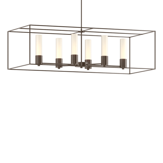 Portico Pendant - Bronze - Opal Glass by Hubbardton Forge