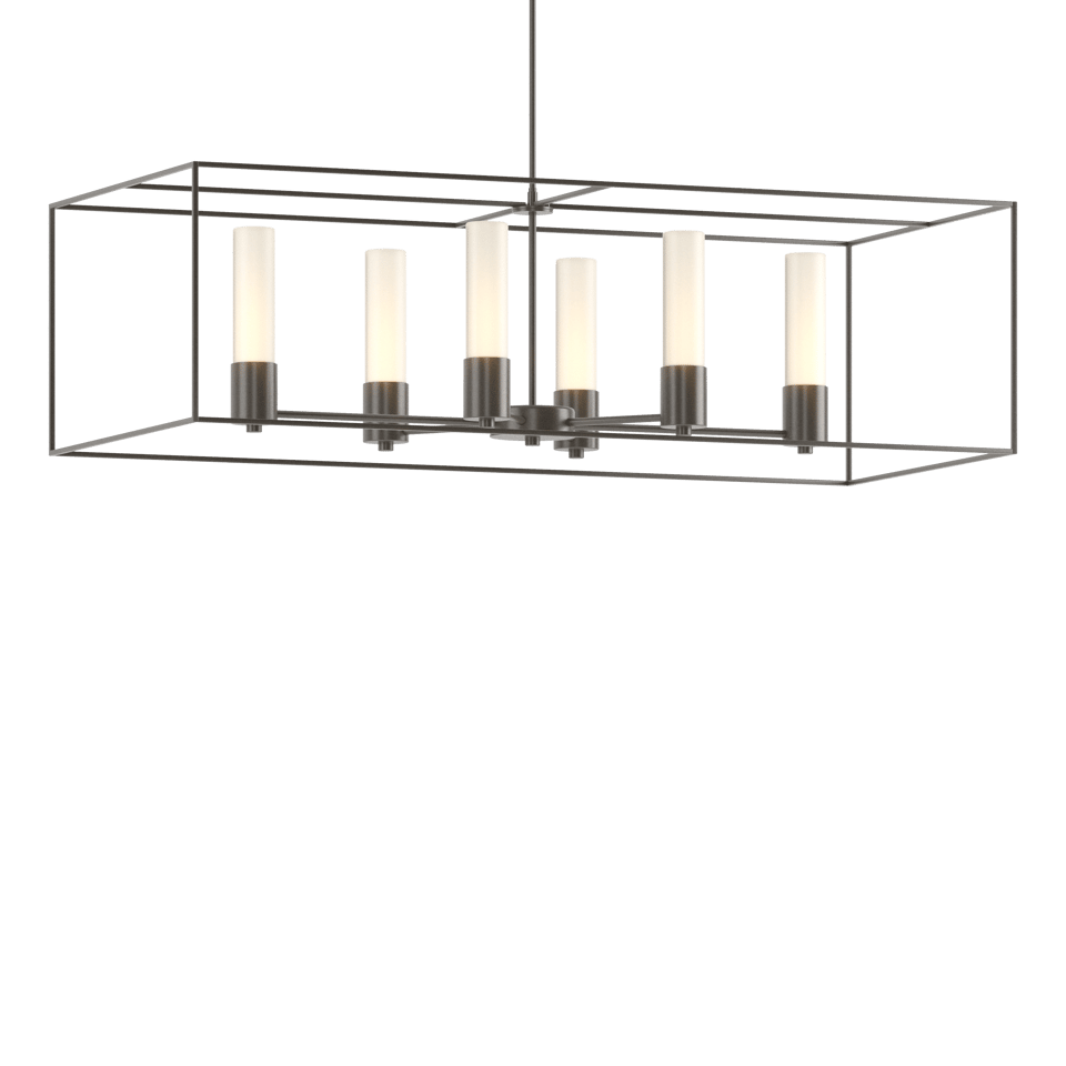 Portico Pendant - Dark Smoke - Opal Glass by Hubbardton Forge