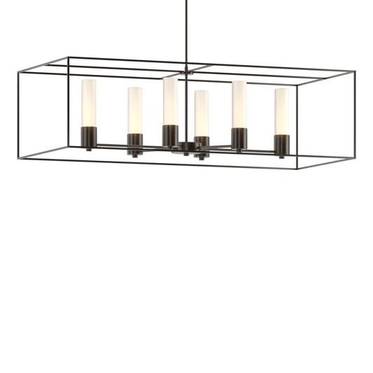 Portico Pendant - Oil Rubbed Bronze - Opal Glass by Hubbardton Forge