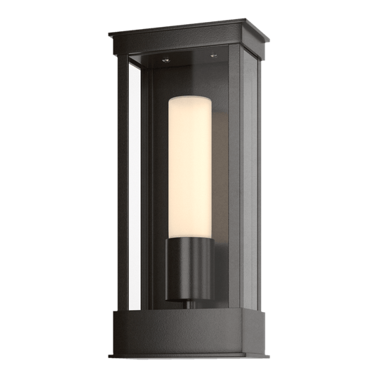 Portico Small Outdoor Sconce - Oil Rubbed Bronze - Opal Glass by Hubbardton Forge
