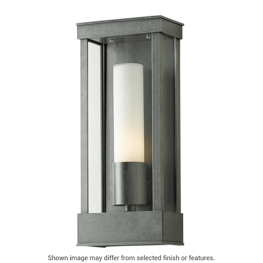 Portico Small Outdoor Sconce - White - Opal Glass by Hubbardton Forge