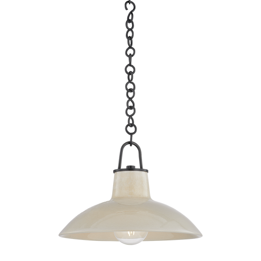 Pottersville Pendant Light - Distressed Bronze/Ceramic Ivory Crackle by Hudson Valley Lighting