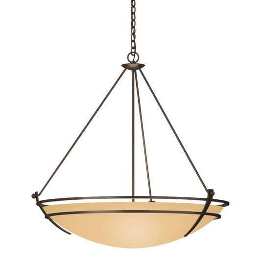 Presidio Tryne Large Scale Pendant - Bronze - Sand Glass by Hubbardton Forge