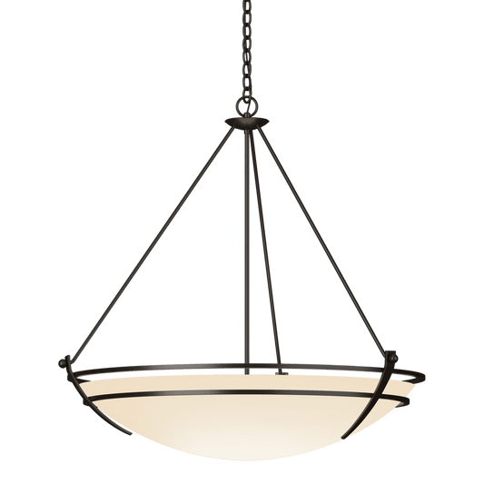 Presidio Tryne Large Scale Pendant - Oil Rubbed Bronze - Opal Glass by Hubbardton Forge