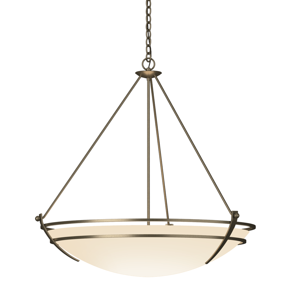 Presidio Tryne Large Scale Pendant - Soft Gold - Opal Glass by Hubbardton Forge