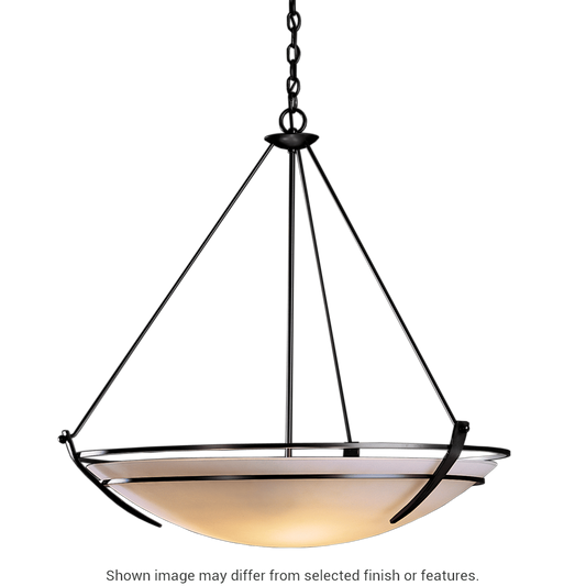 Presidio Tryne Large Scale Pendant - White - Sand Glass by Hubbardton Forge
