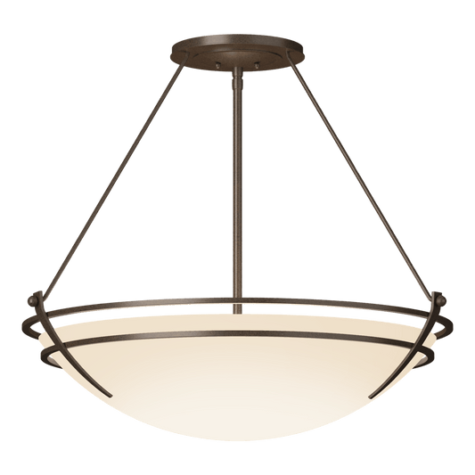 Presidio Tryne Large Semi-Flush - Bronze - Opal Glass by Hubbardton Forge