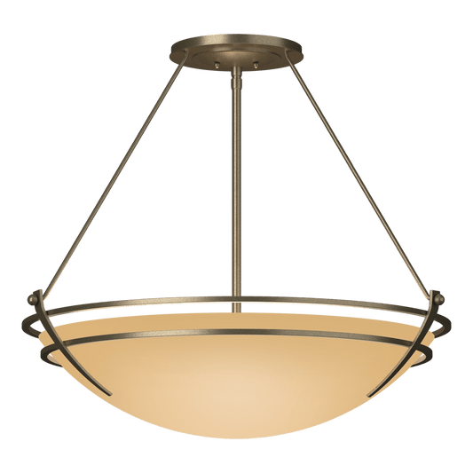 Presidio Tryne Large Semi-Flush - Soft Gold - Sand Glass by Hubbardton Forge