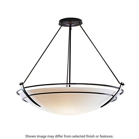 Presidio Tryne Large Semi-Flush - White - Sand Glass by Hubbardton Forge