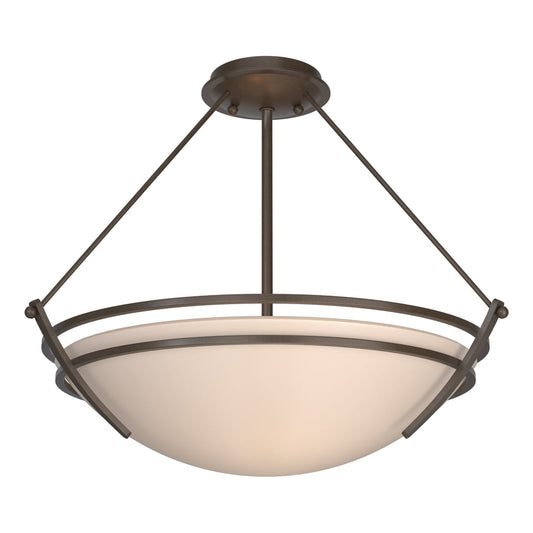 Presidio Tryne Semi-Flush - Bronze - Sand Glass by Hubbardton Forge