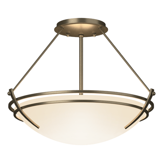 Presidio Tryne Semi-Flush - Soft Gold - Opal Glass by Hubbardton Forge