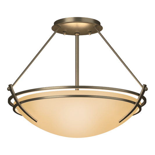 Presidio Tryne Semi-Flush - Soft Gold - Sand Glass by Hubbardton Forge