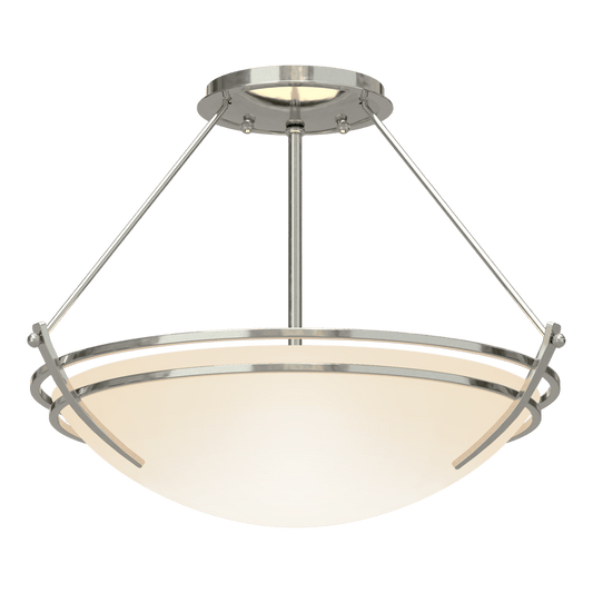 Presidio Tryne Semi-Flush - Sterling - Opal Glass by Hubbardton Forge