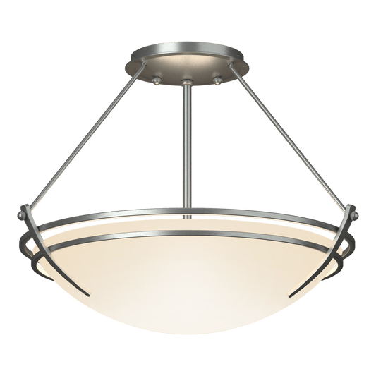 Presidio Tryne Semi-Flush - Vintage Platinum - Opal Glass by Hubbardton Forge