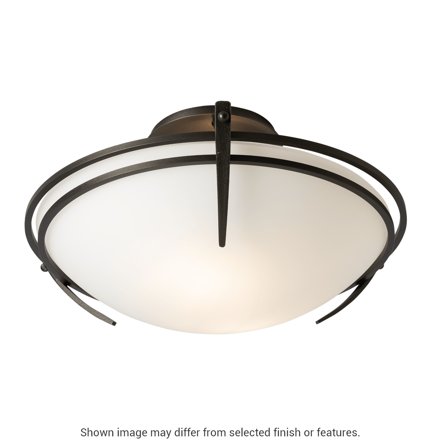 Presidio Tryne Small Semi-Flush - White - Sand Glass by Hubbardton Forge