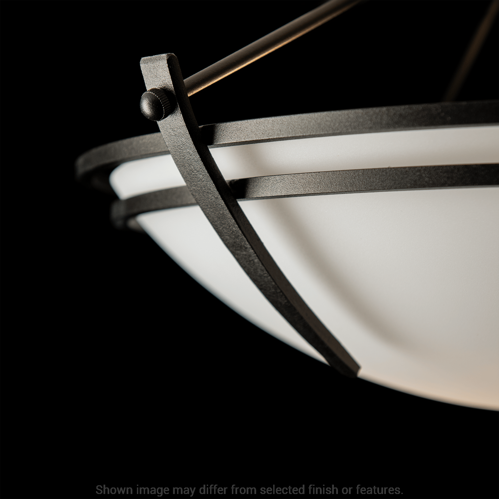 Presidio Tryne Small Semi-Flush - White - Sand Glass by Hubbardton Forge
