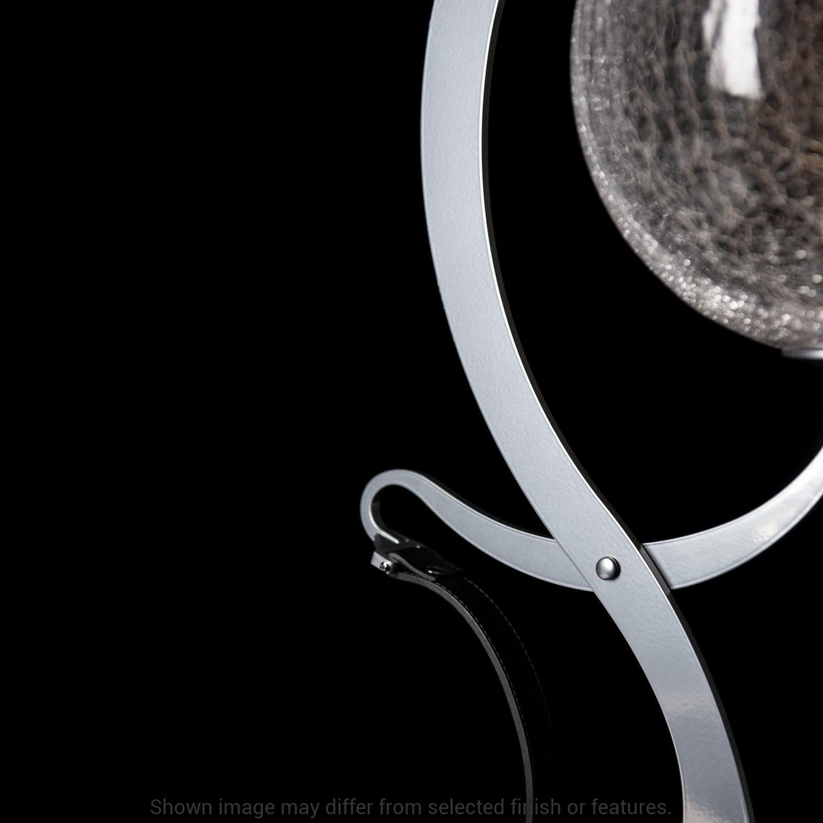 Pression Table Lamp - White - Leather Chestnut Accent - Opal Glass by Hubbardton Forge