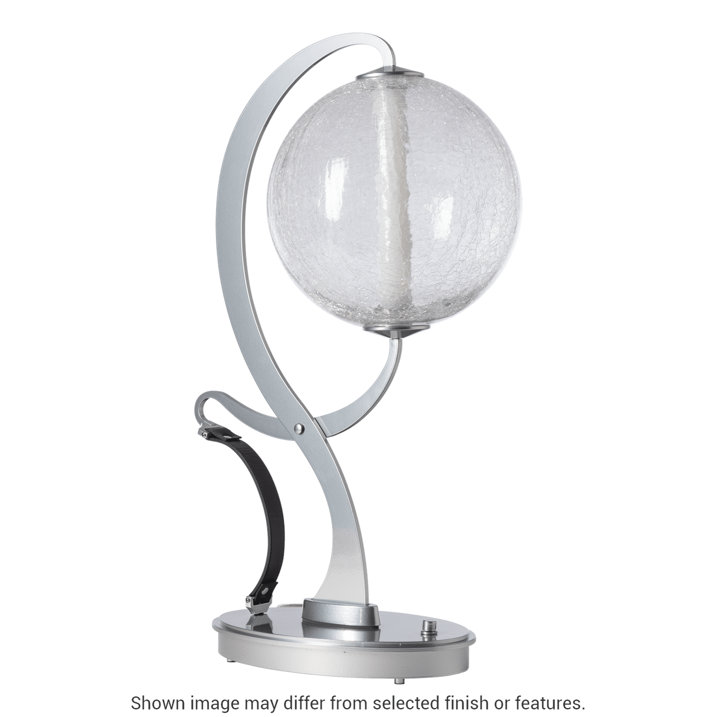 Pression Table Lamp - White - Leather Chestnut Accent - Opal Glass by Hubbardton Forge