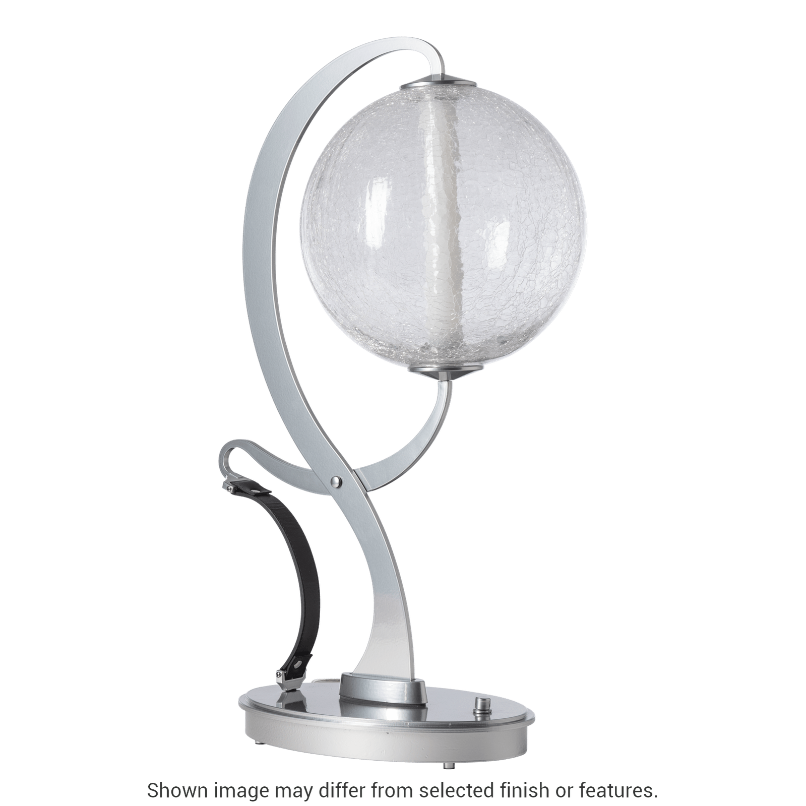 Pression Table Lamp - White - Leather Chestnut Accent - Opal Glass by Hubbardton Forge