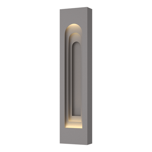 Procession Arch Large Outdoor Sconce - Coastal Burnished Steel - Coastal Burnished Steel Accent by Hubbardton Forge