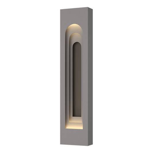Procession Arch Large Outdoor Sconce - Coastal Burnished Steel - Coastal Dark Smoke Accent by Hubbardton Forge
