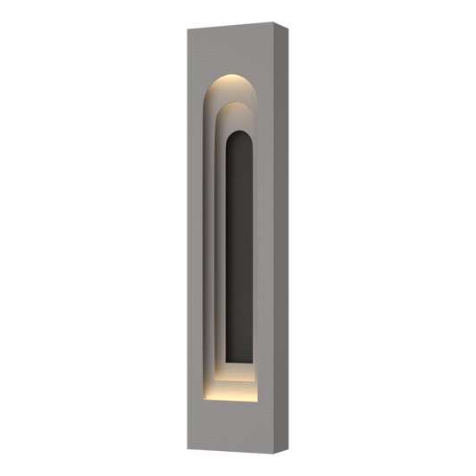 Procession Arch Large Outdoor Sconce - Coastal Burnished Steel - Natural Iron Accent by Hubbardton Forge