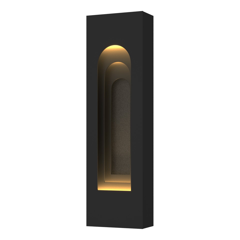Procession Arch Small Outdoor Sconce - Coastal Black - Natural Iron Accent by Hubbardton Forge