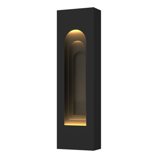 Procession Arch Small Outdoor Sconce - Coastal Black - Natural Iron Accent by Hubbardton Forge