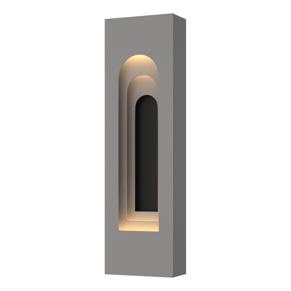 Procession Arch Small Outdoor Sconce - Coastal Burnished Steel - Coastal Black Accent by Hubbardton Forge