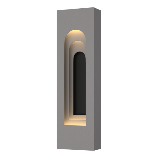 Procession Arch Small Outdoor Sconce - Coastal Burnished Steel - Coastal Black Accent by Hubbardton Forge
