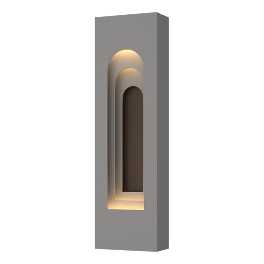 Procession Arch Small Outdoor Sconce - Coastal Burnished Steel - Coastal Bronze Accent by Hubbardton Forge