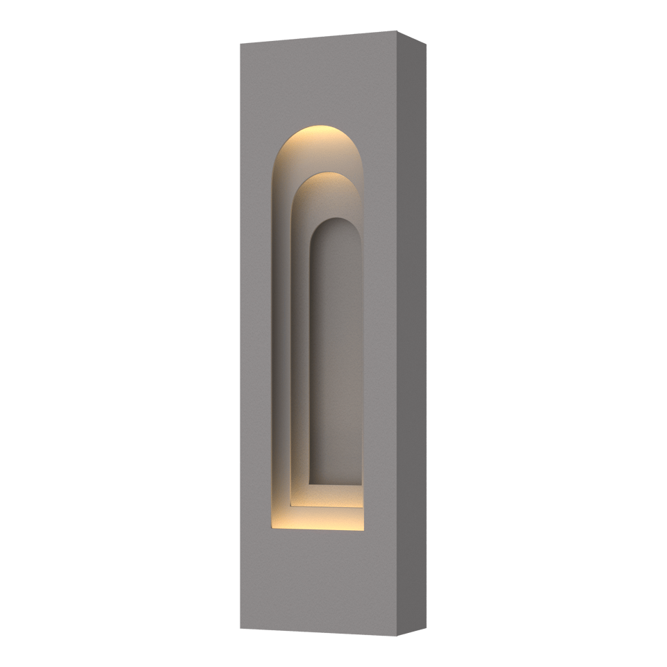 Procession Arch Small Outdoor Sconce - Coastal Burnished Steel - Coastal Burnished Steel Accent by Hubbardton Forge
