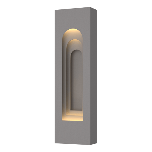 Procession Arch Small Outdoor Sconce - Coastal Burnished Steel - Coastal Burnished Steel Accent by Hubbardton Forge