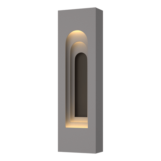 Procession Arch Small Outdoor Sconce - Coastal Burnished Steel - Coastal Dark Smoke Accent by Hubbardton Forge