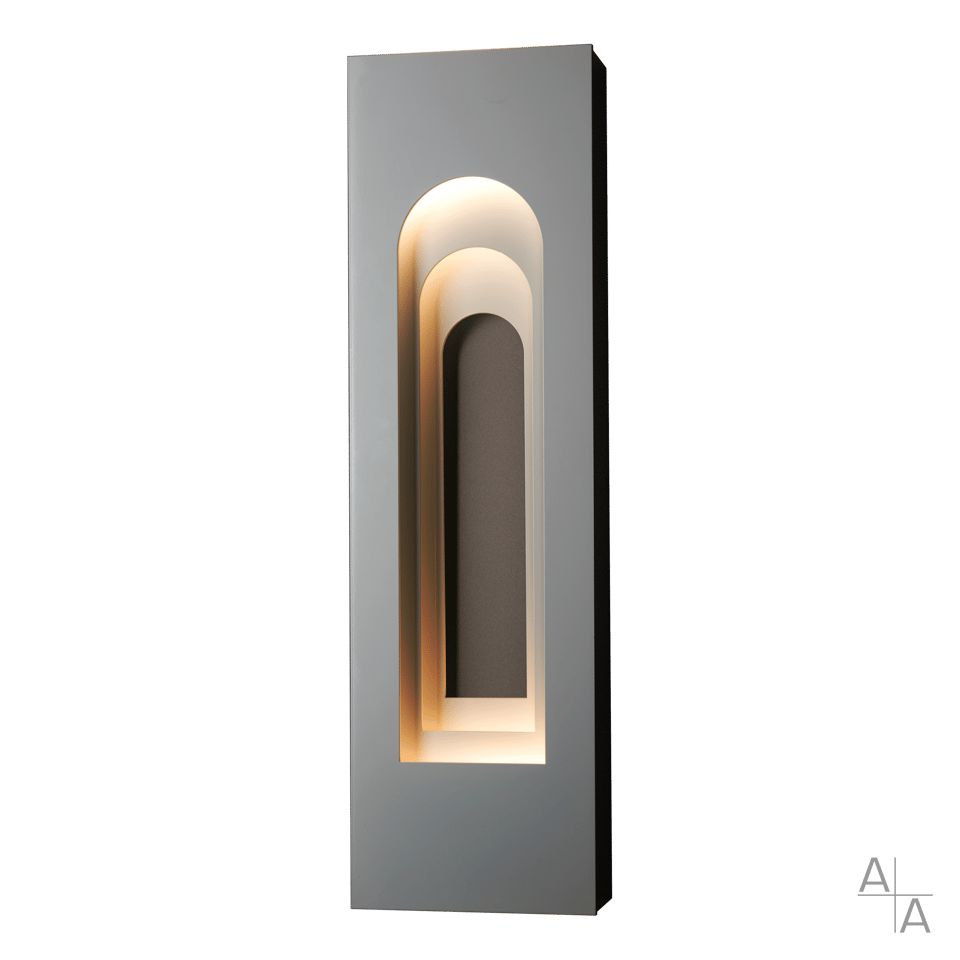 Procession Arch Small Outdoor Sconce - Coastal Burnished Steel - Oil Rubbed Bronze Accent by Hubbardton Forge