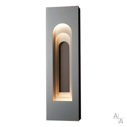 Procession Arch Small Outdoor Sconce - Coastal Burnished Steel - Oil Rubbed Bronze Accent by Hubbardton Forge