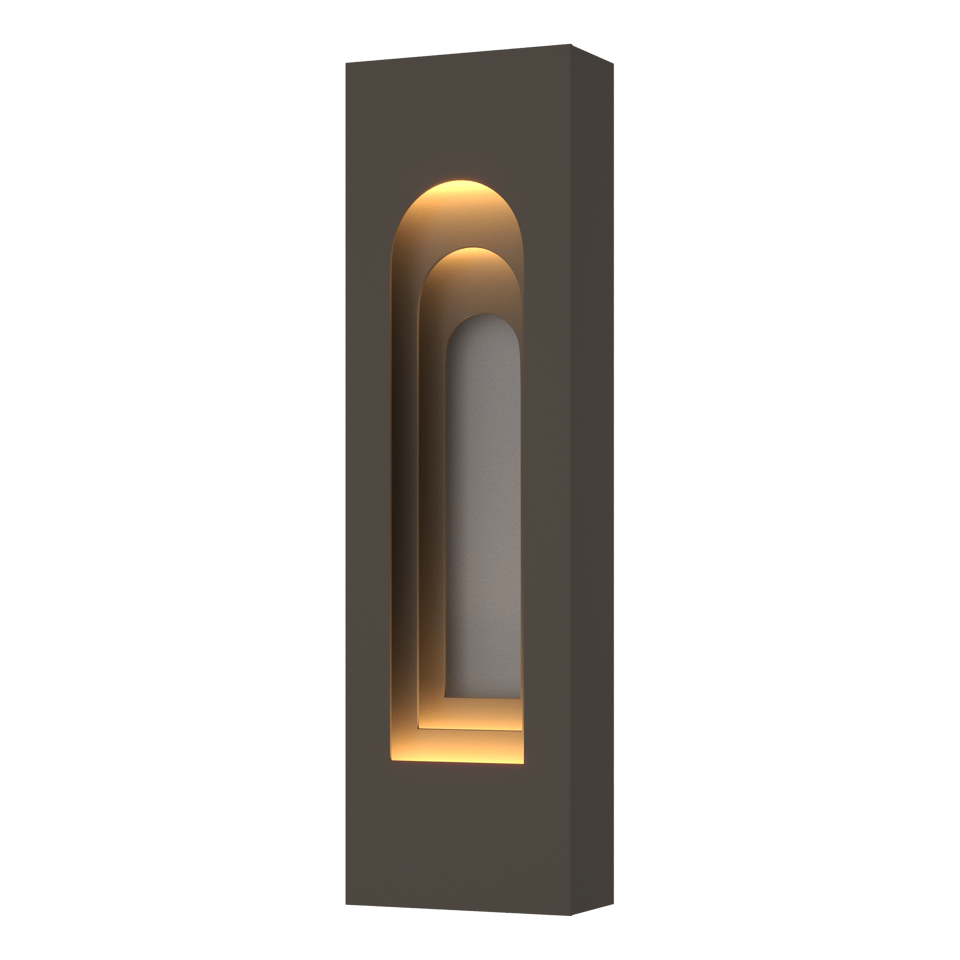 Procession Arch Small Outdoor Sconce - Coastal Dark Smoke - Coastal Burnished Steel Accent by Hubbardton Forge