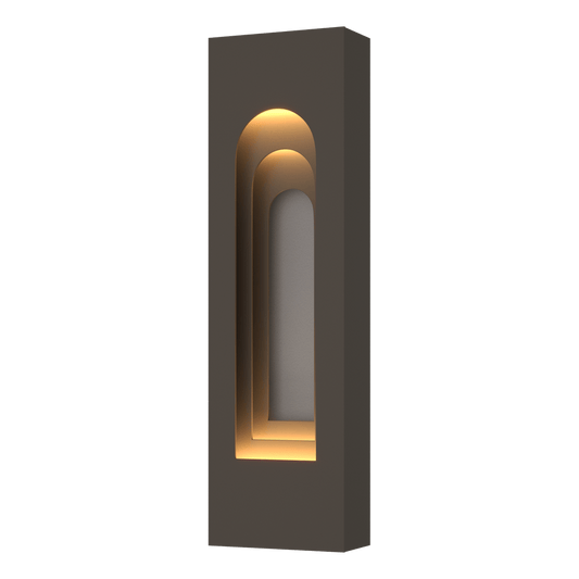 Procession Arch Small Outdoor Sconce - Coastal Dark Smoke - Coastal Burnished Steel Accent by Hubbardton Forge